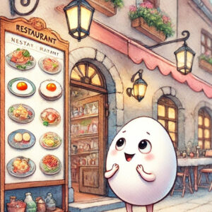 Egg with menu