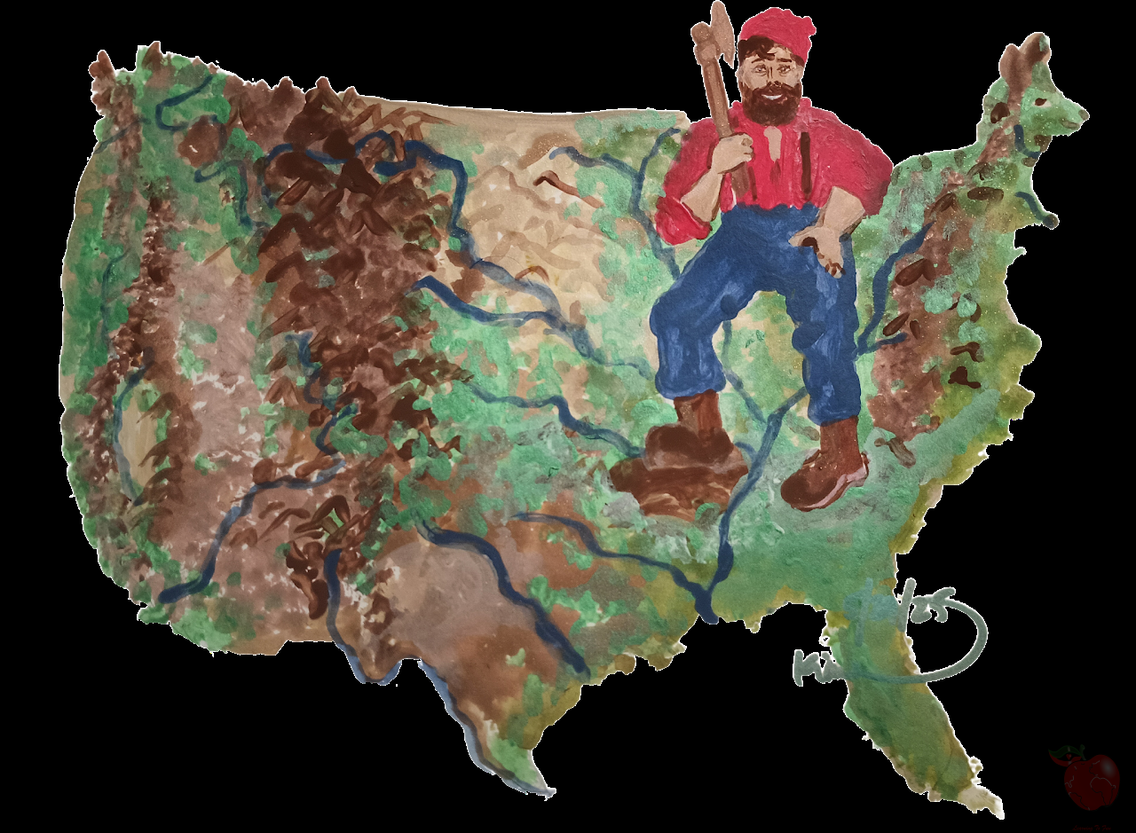 Paul Bunyan silhouette
