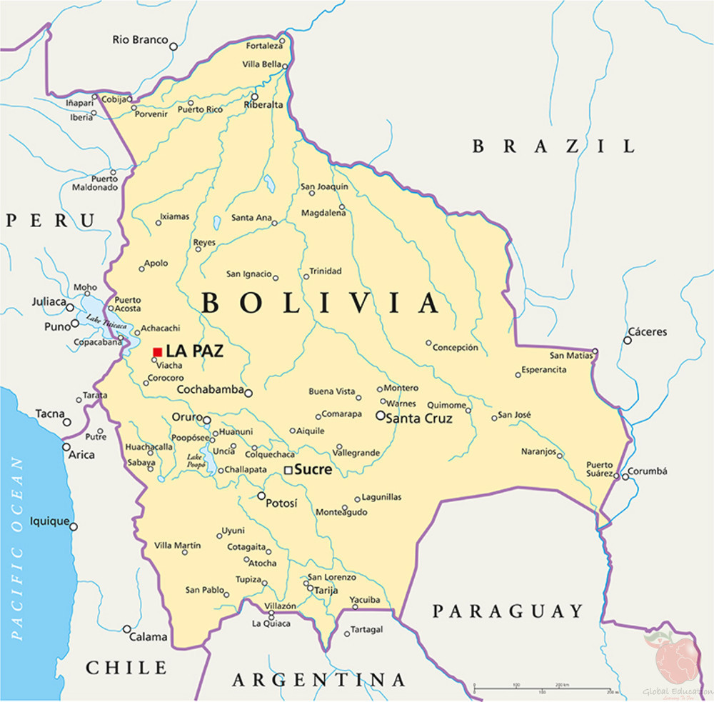 Map of Bolivia